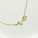 Colar Feminino Delicado de Cristal Tulipa