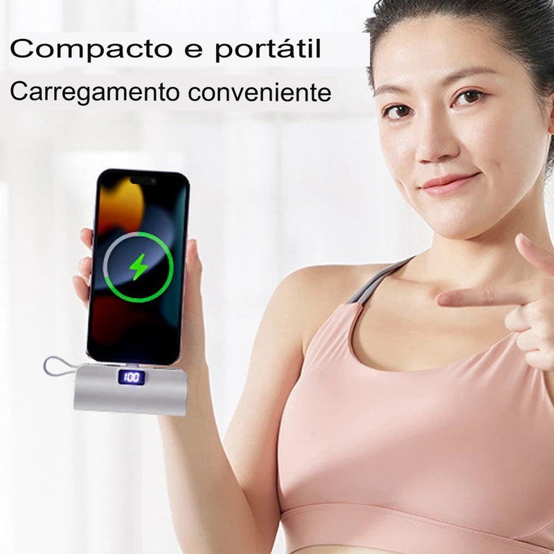 ⏰ Mini carregador 4 em 1 portátil para celular - carregamento em poucos segundos 🔋