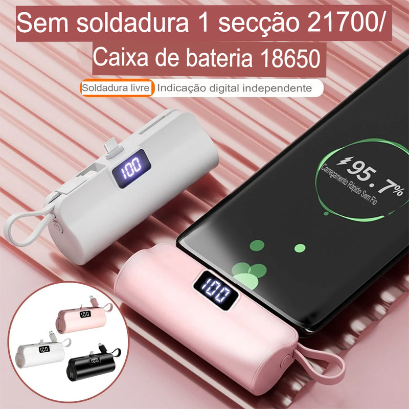 ⏰ Mini carregador 4 em 1 portátil para celular - carregamento em poucos segundos 🔋