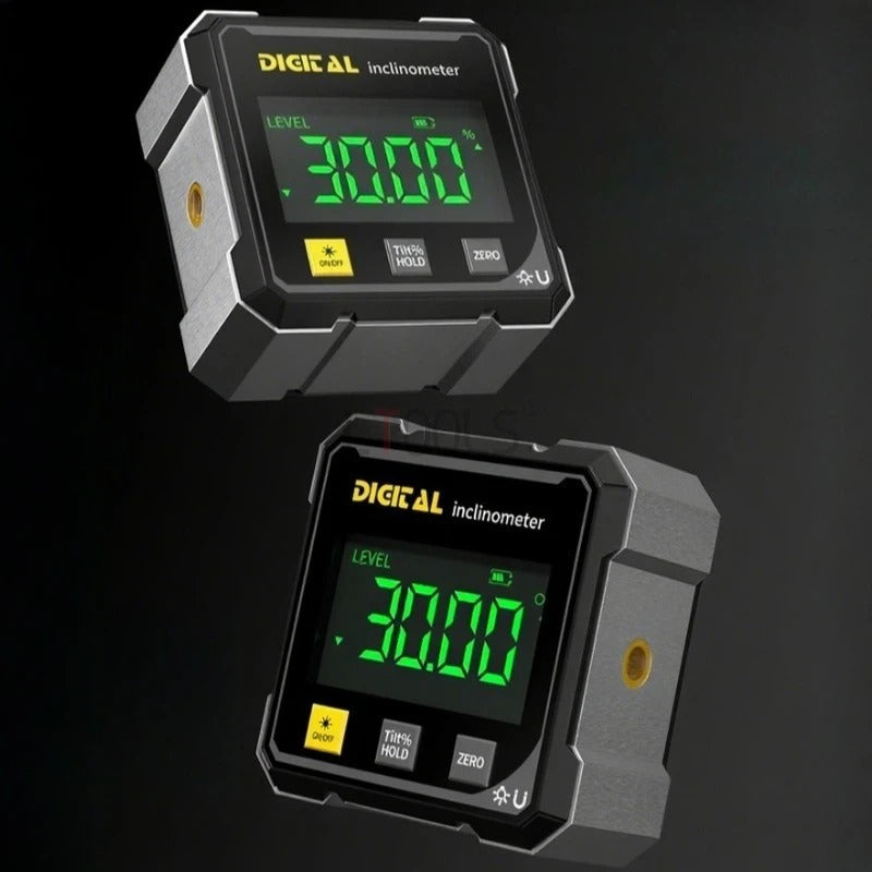 Medidor de ângulo digital magnético de 4 lados com laser