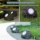Kit com 3 unidades - Luz solar à prova d'água para paisagens rochosas