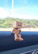 Pequena figura de madeira encantadora que balança com 12 expressões magnéticas