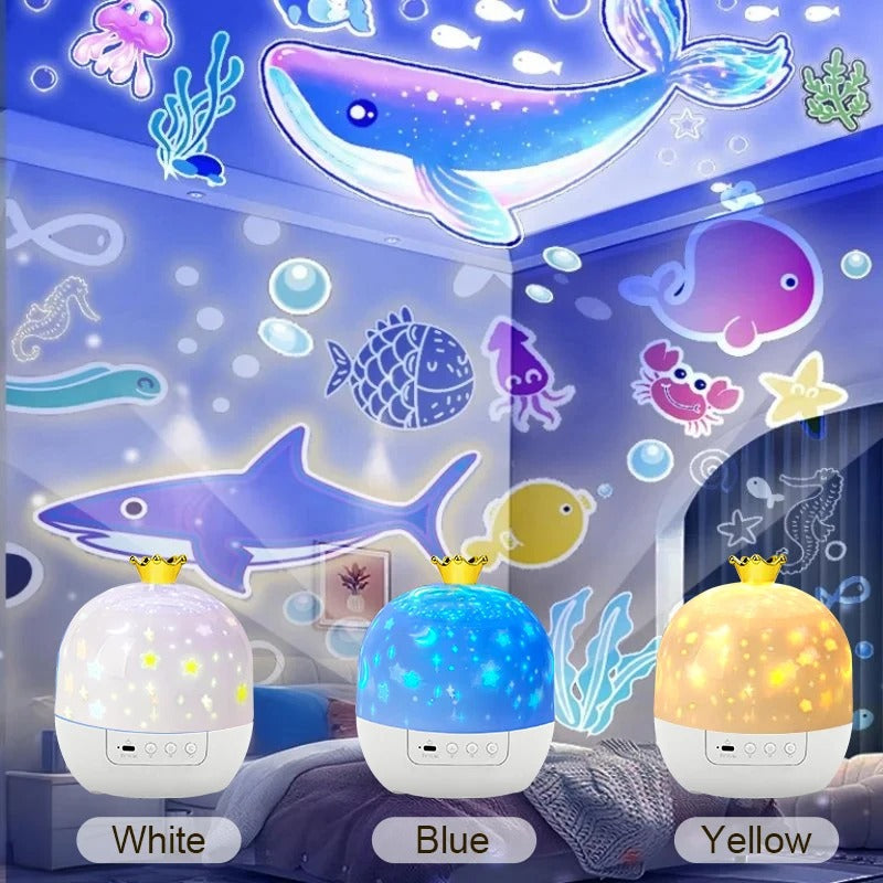 Luz noturna e projetor infantil 2 em 1