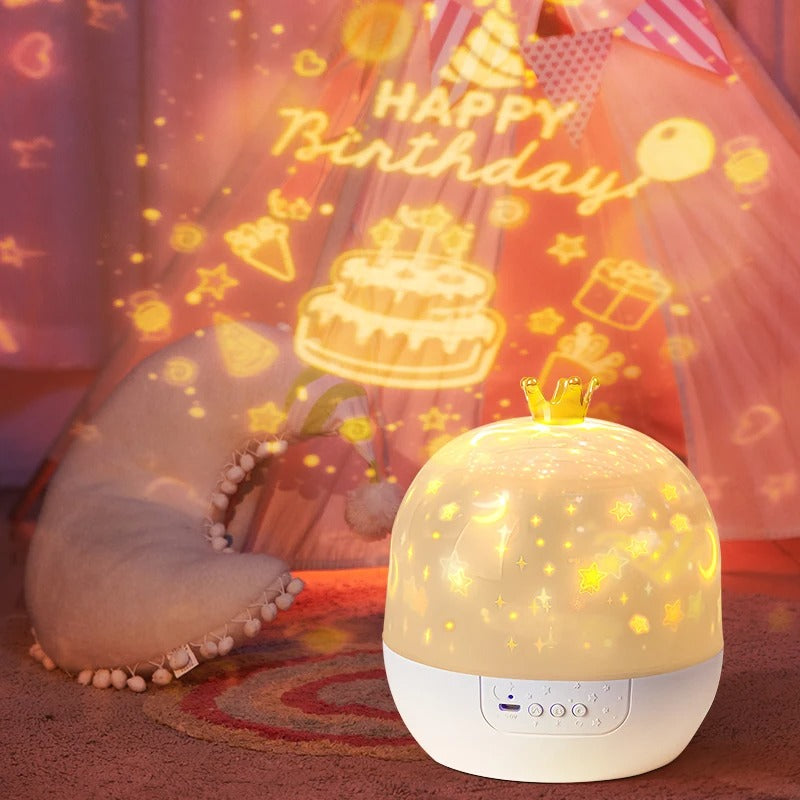 Luz noturna e projetor infantil 2 em 1