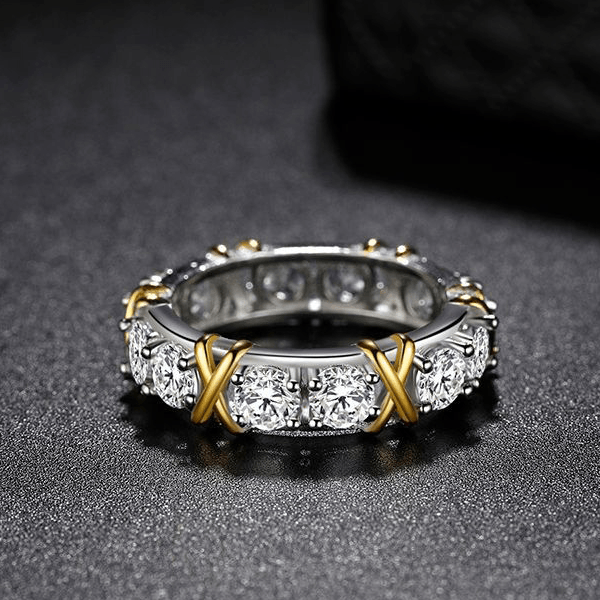 Anel de Zircônia Banhado a Ouro 18k