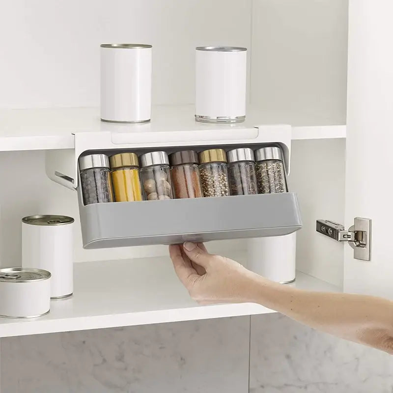 SpiceOrganizer - Organizador de Especiarias Autoadesivo + 6 Frascos