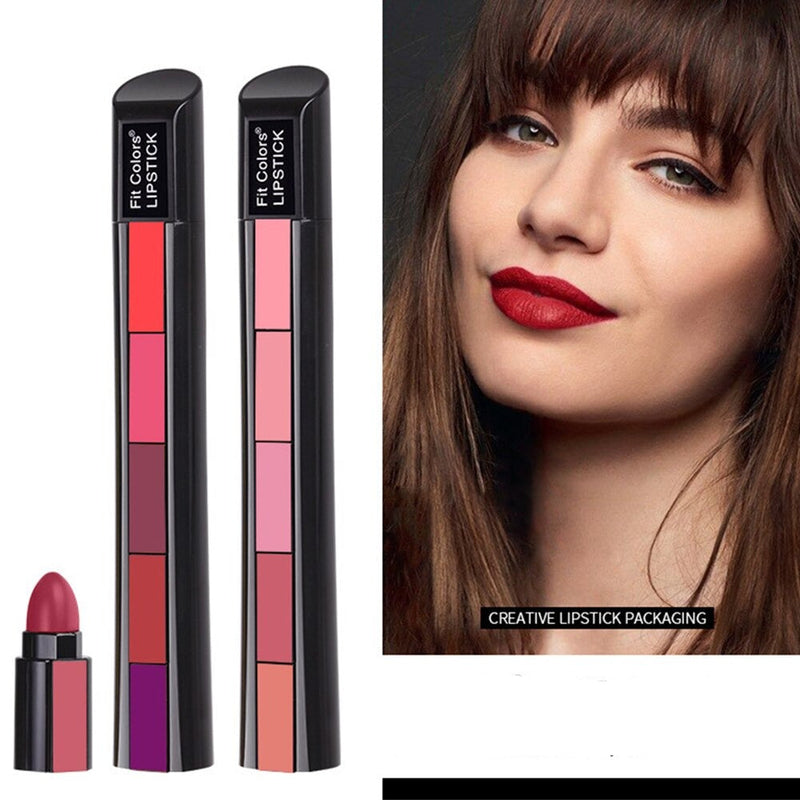 Batom 5 em 1 Compacto Matte Velvet Lipstick